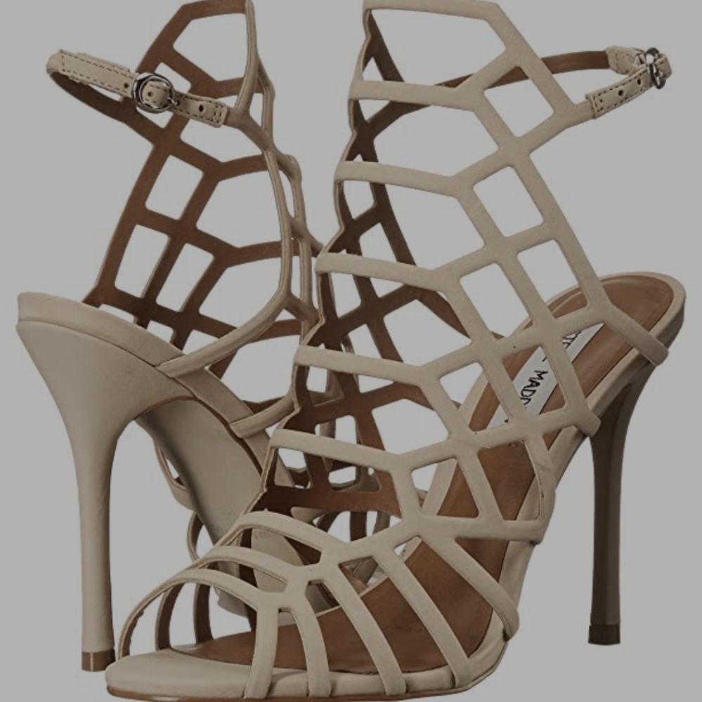 Steve Madden Nude/Beige Strap High Heel 7 1/2